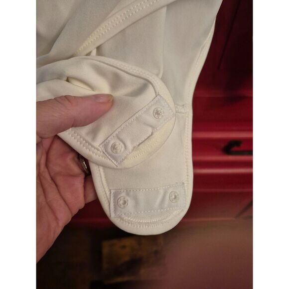 NWT Grace Karin 2XL White Daisy Lace Sheer Sleeves Bodysuit Snap Crotch Giftable - Picture 4 of 5